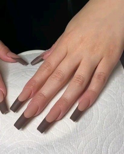Coffin Brown nails